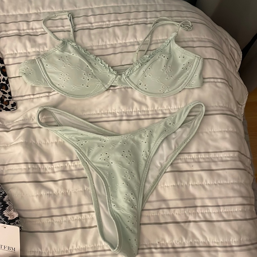 Size small mint colored bikini- never worn